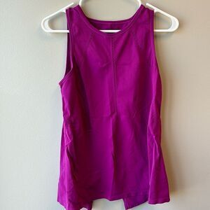 𝅺ATHLETA Foothill perforated purple maroon lightweight workout tank top XS